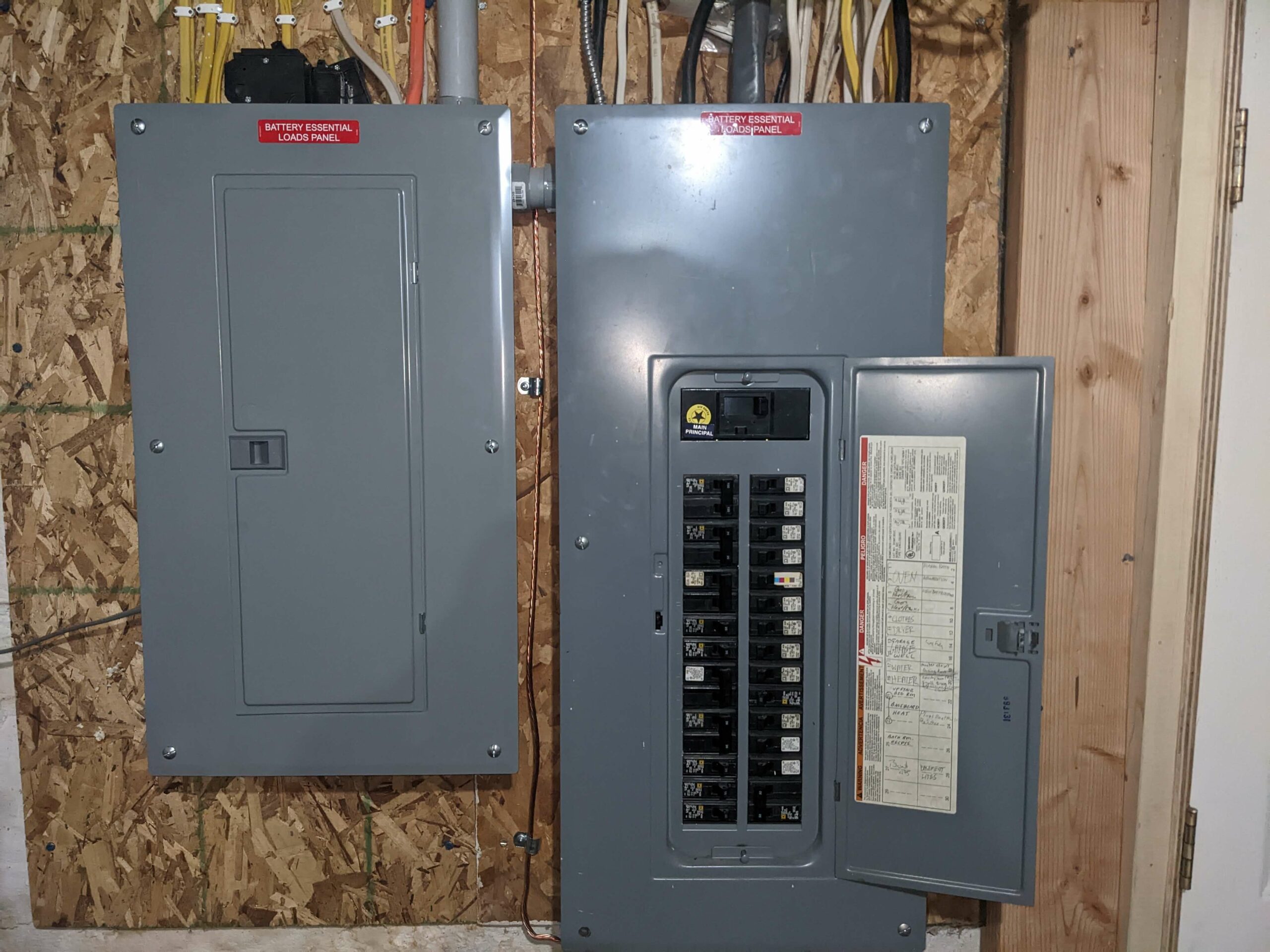 Electric Panel on a solar energy system installed on a small farm in Michigan
