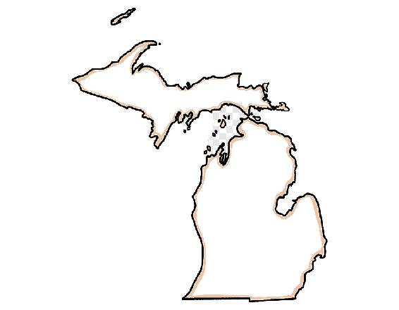 upper peninsula of michigan map.