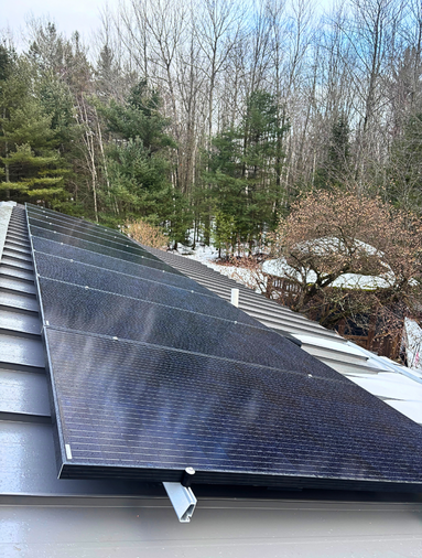 roof-mounted solar array for a remote property in Escanaba, MI
