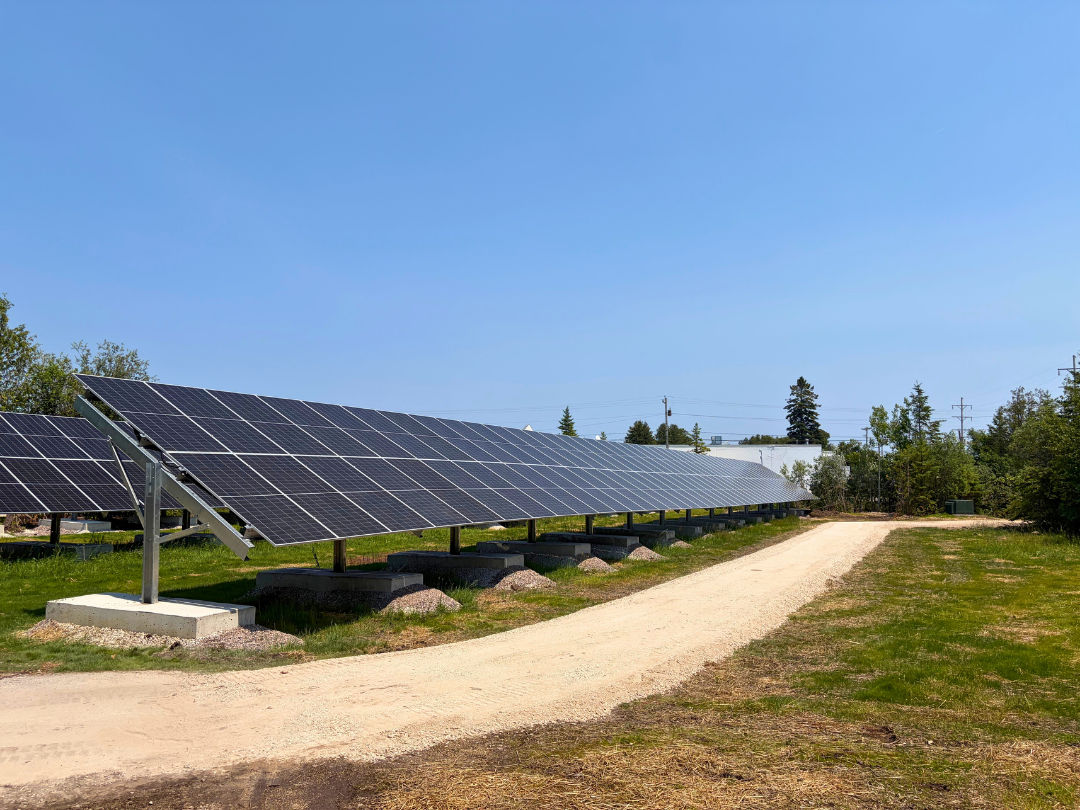 Commercial ground-mounted solar array for Straits State Park in St. Ignace, MI