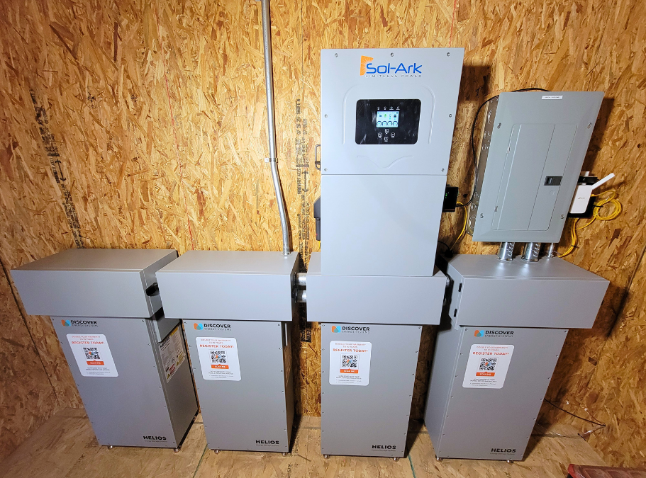 Battery backup installation for off-grid hunting camp in Escanaba, MI