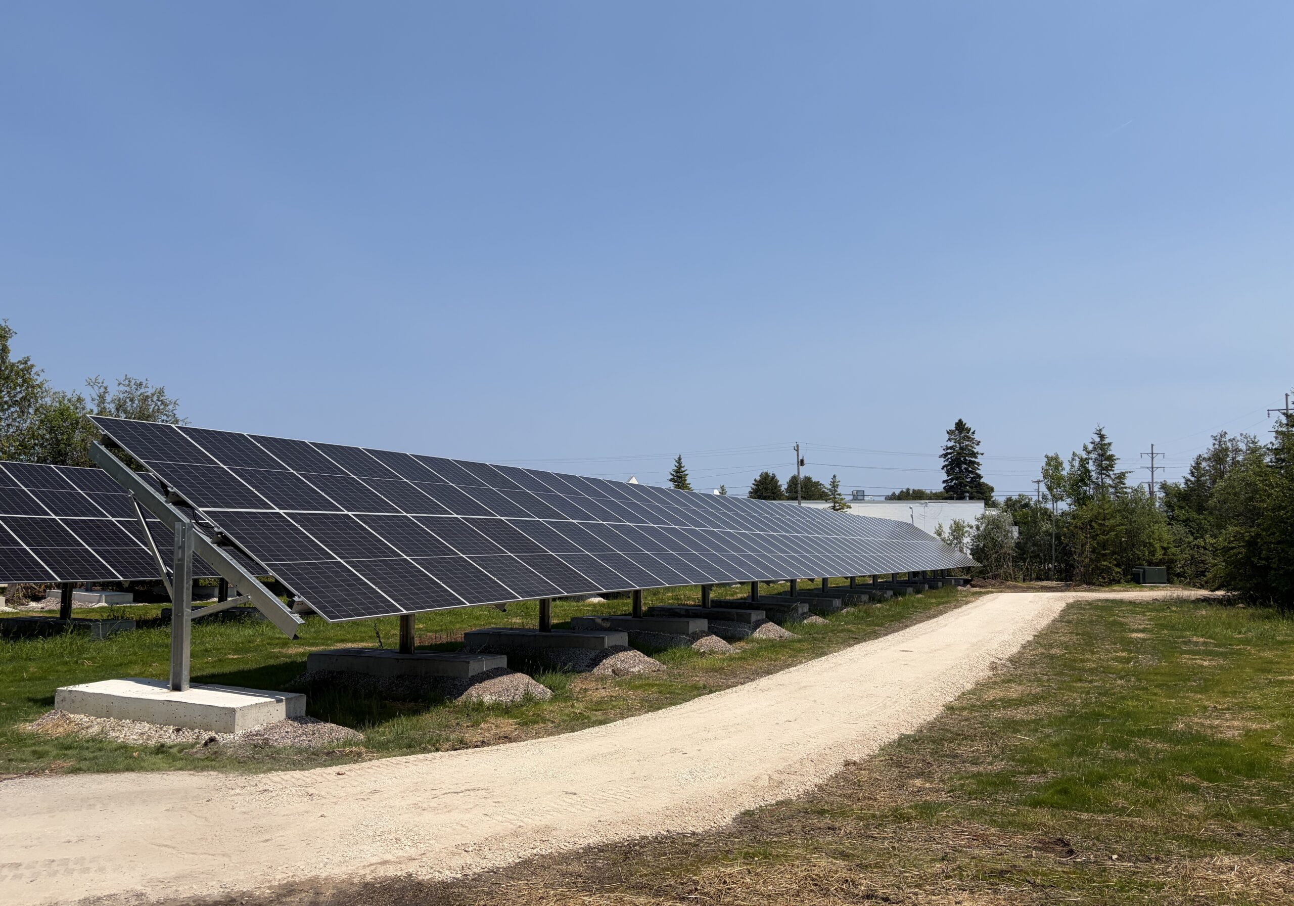Northern Michigan ground mount solar array
