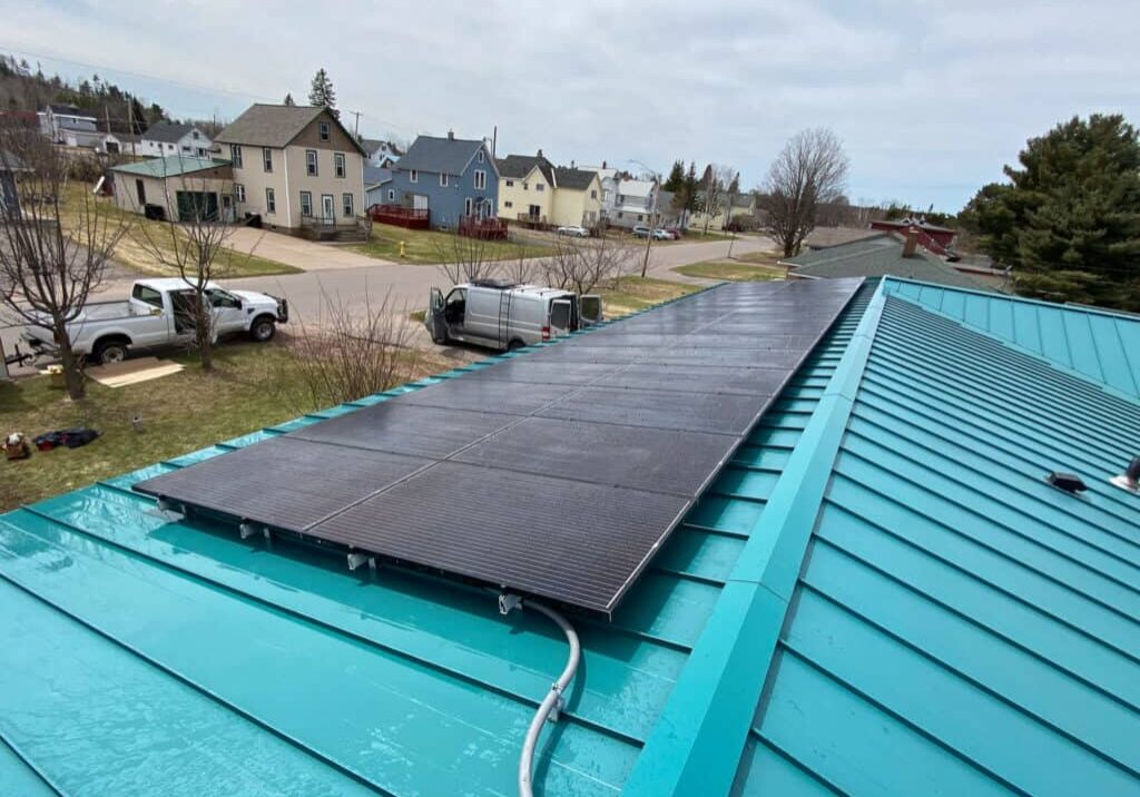 Rooftop Solar Panel Side Angle View